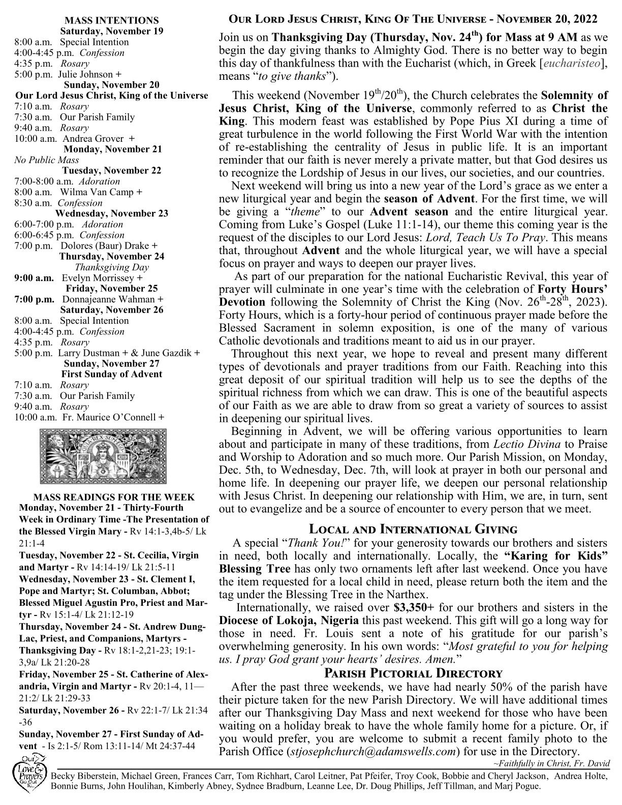 Nov 20, 2022 - Bulletin - Page 2