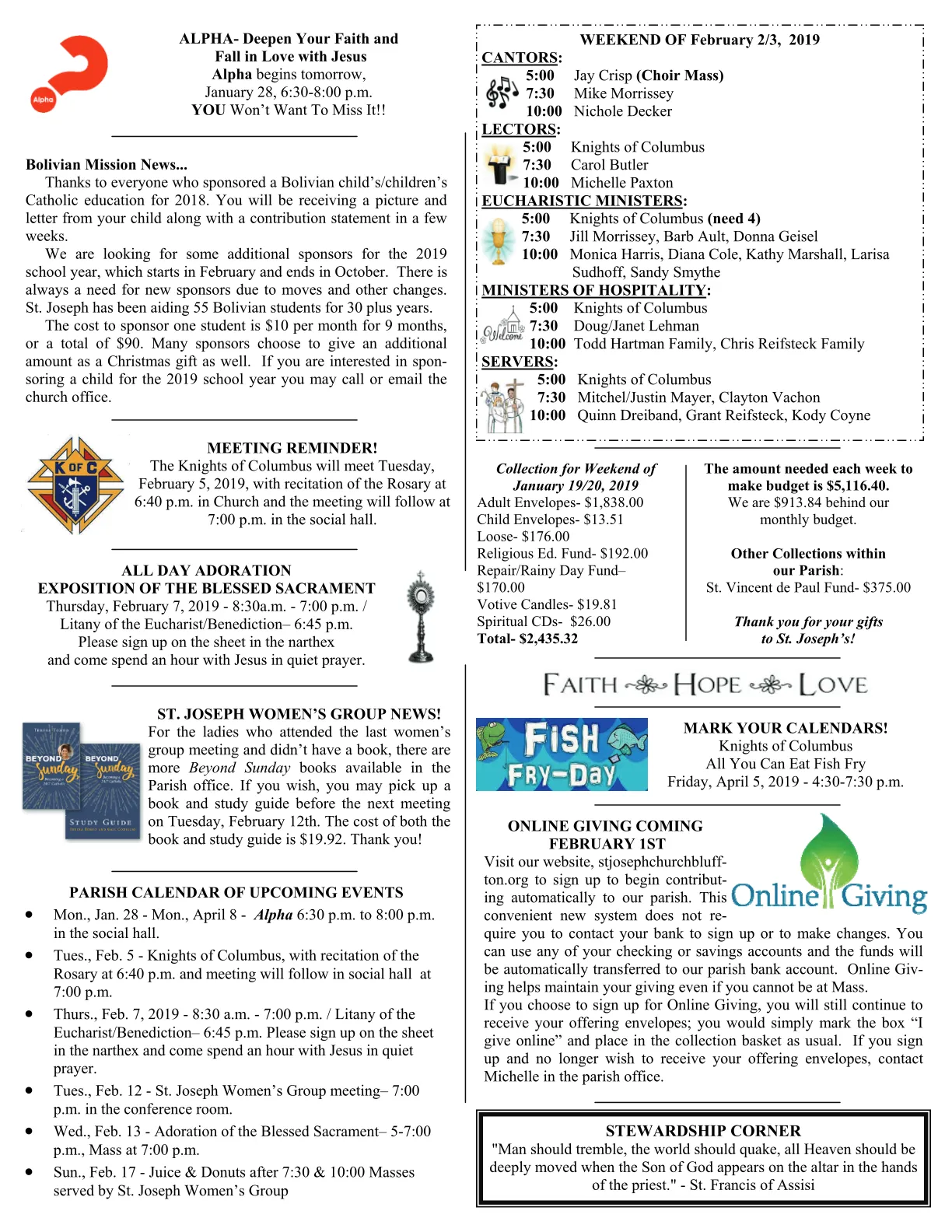 Jan 27, 2019 - Bulletin - Page 3