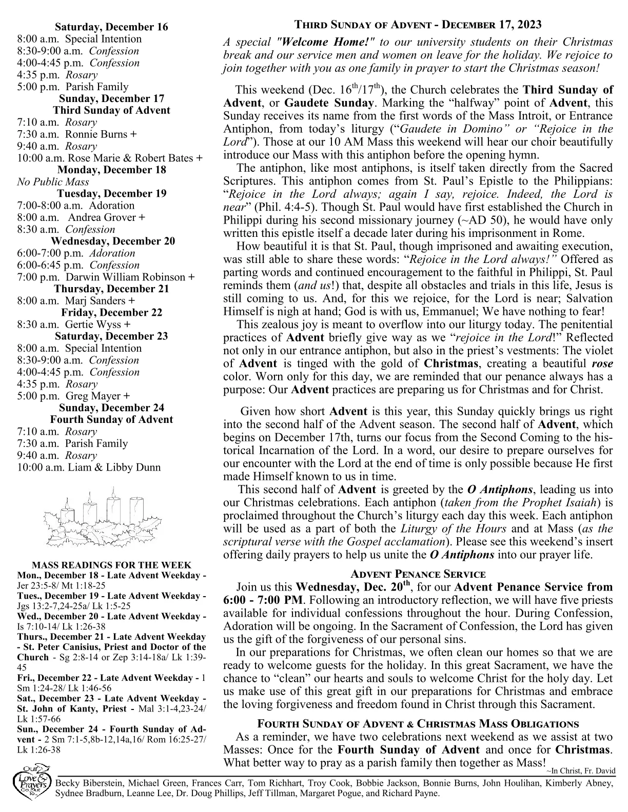 Dec 17, 2023 - Bulletin - Page 2