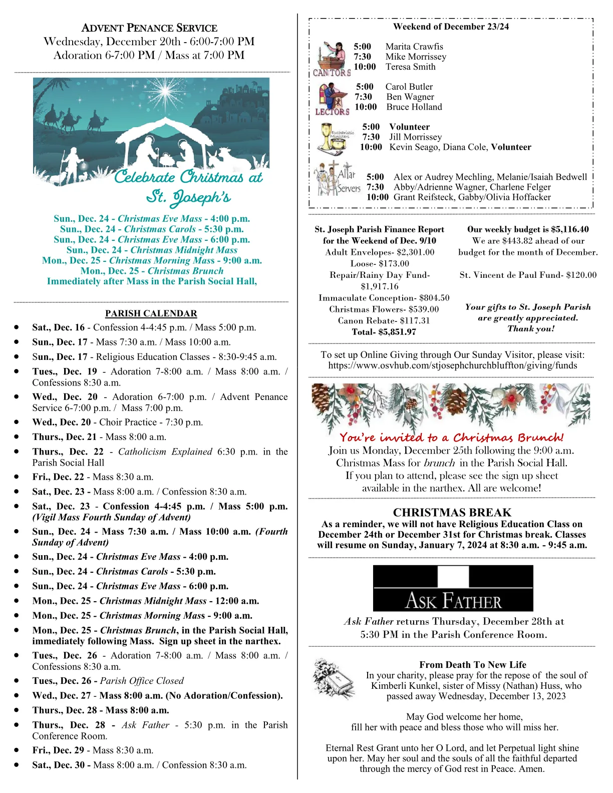 Dec 17, 2023 - Bulletin - Page 3