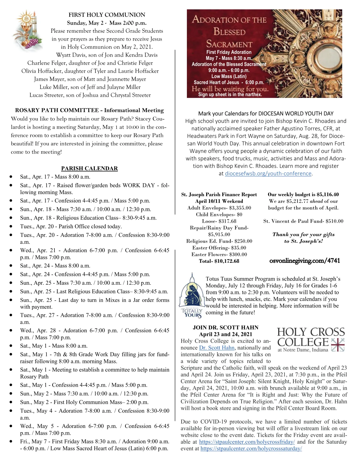 Apr 18, 2021 - Bulletin - Page 3