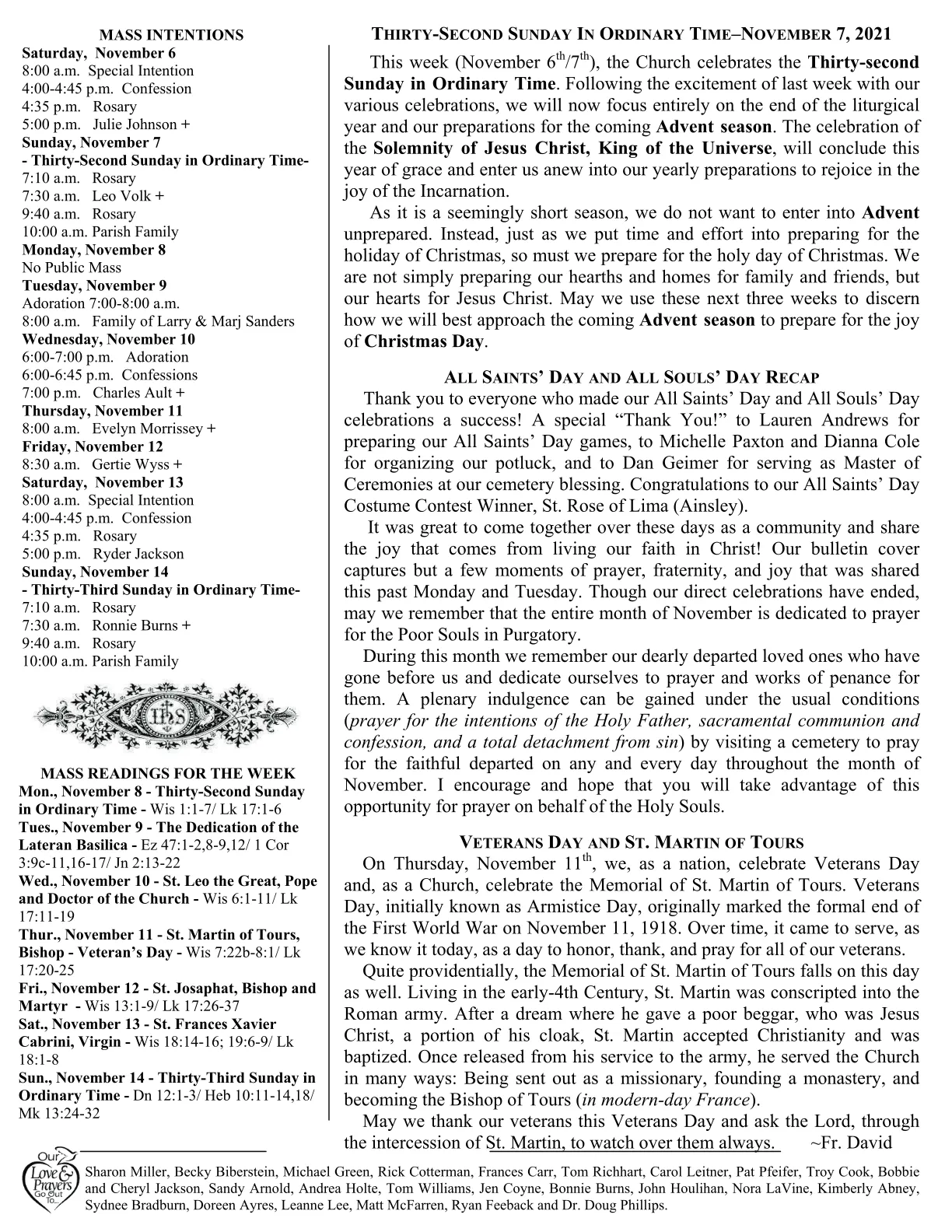 Nov 07, 2021 - Bulletin - Page 2