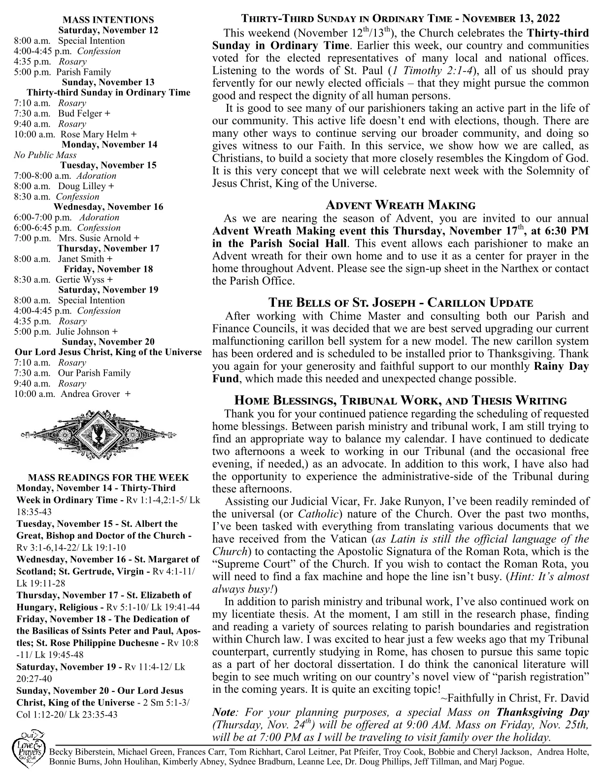 Nov 13, 2022 - Bulletin - Page 2