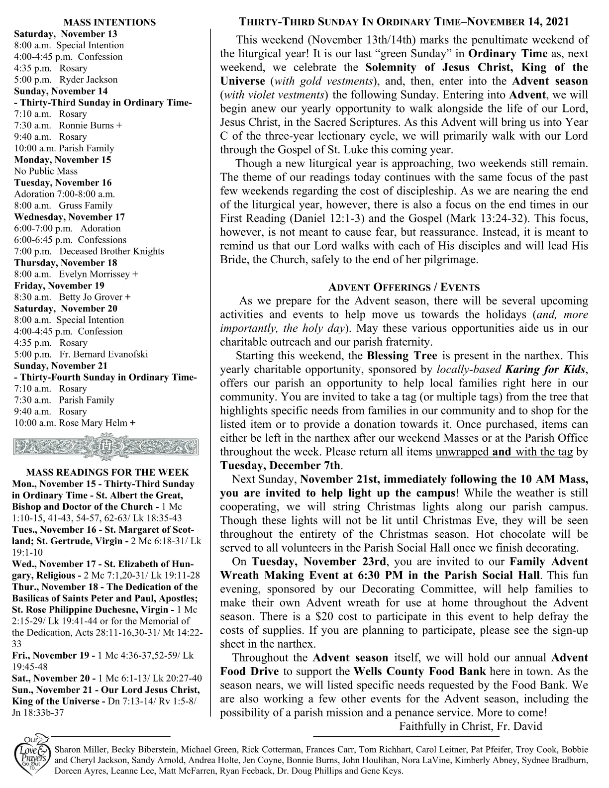 Nov 14, 2021 - Bulletin - Page 2