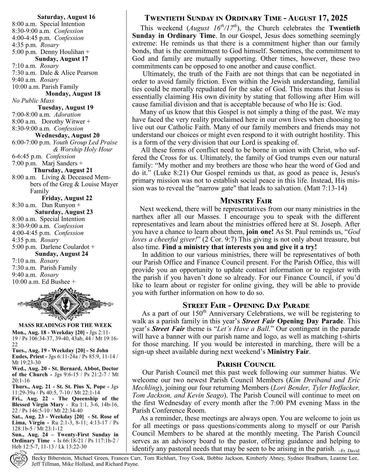 Aug 17, 2025 - Bulletin - Page 2