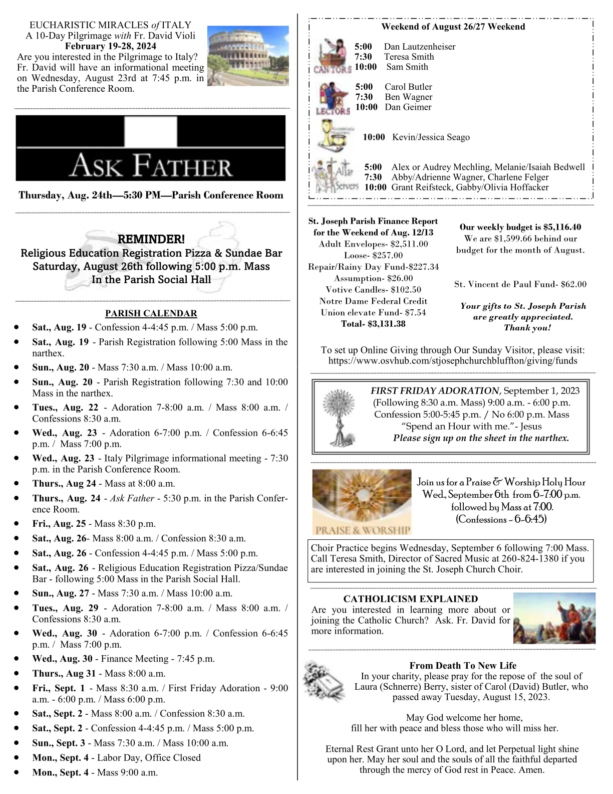 Aug 20, 2023 - Bulletin - Page 3