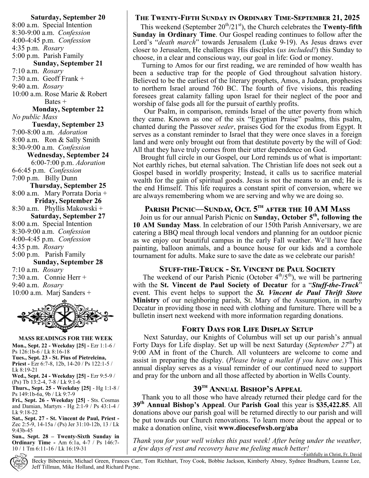 Sep 21, 2025 - Bulletin - Page 2