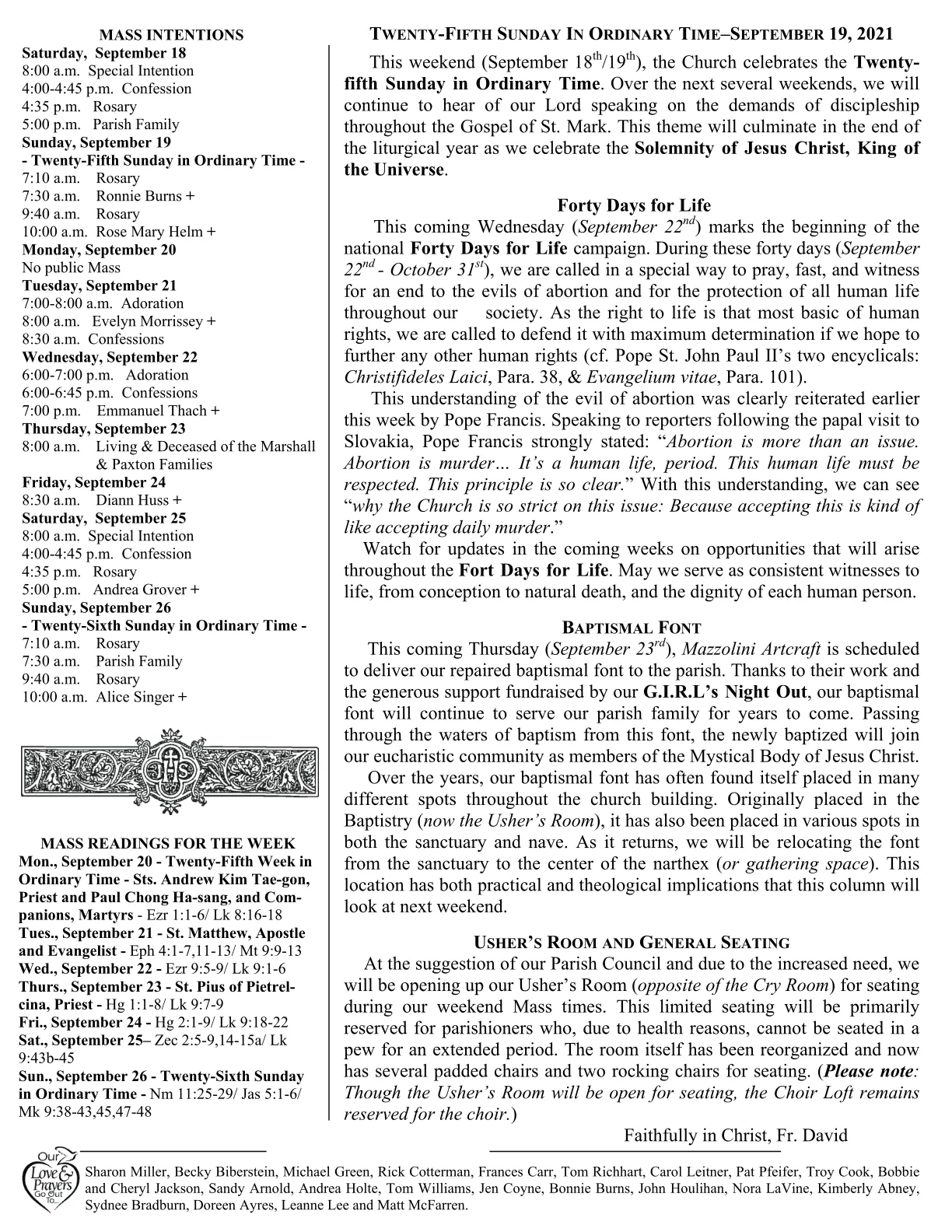 Sep 19, 2021 - Bulletin - Page 2