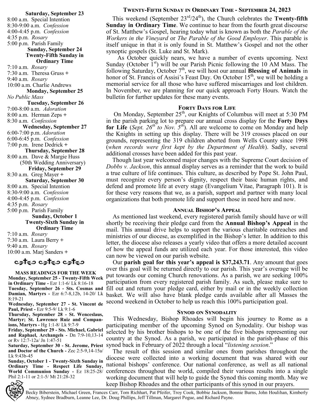 Sep 24, 2023 - Bulletin - Page 2