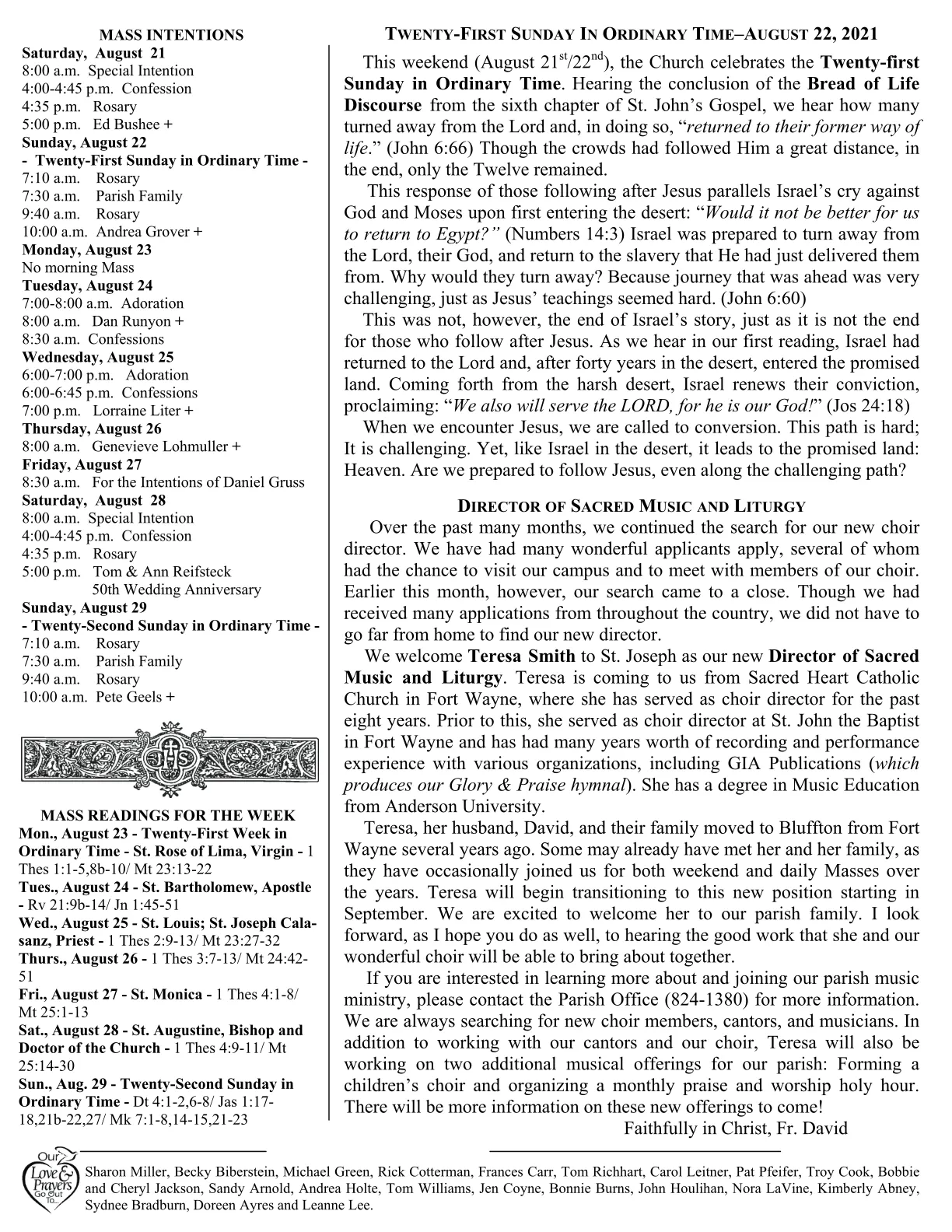 Aug 22, 2021 - Bulletin - Page 2