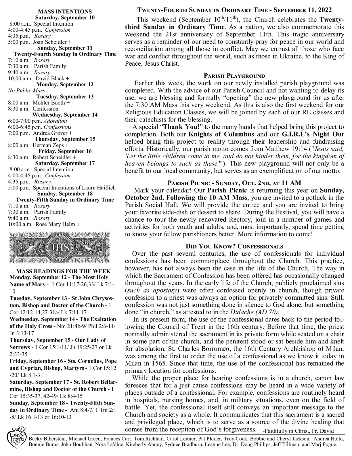 Sep 11, 2022 - Bulletin - Page 2
