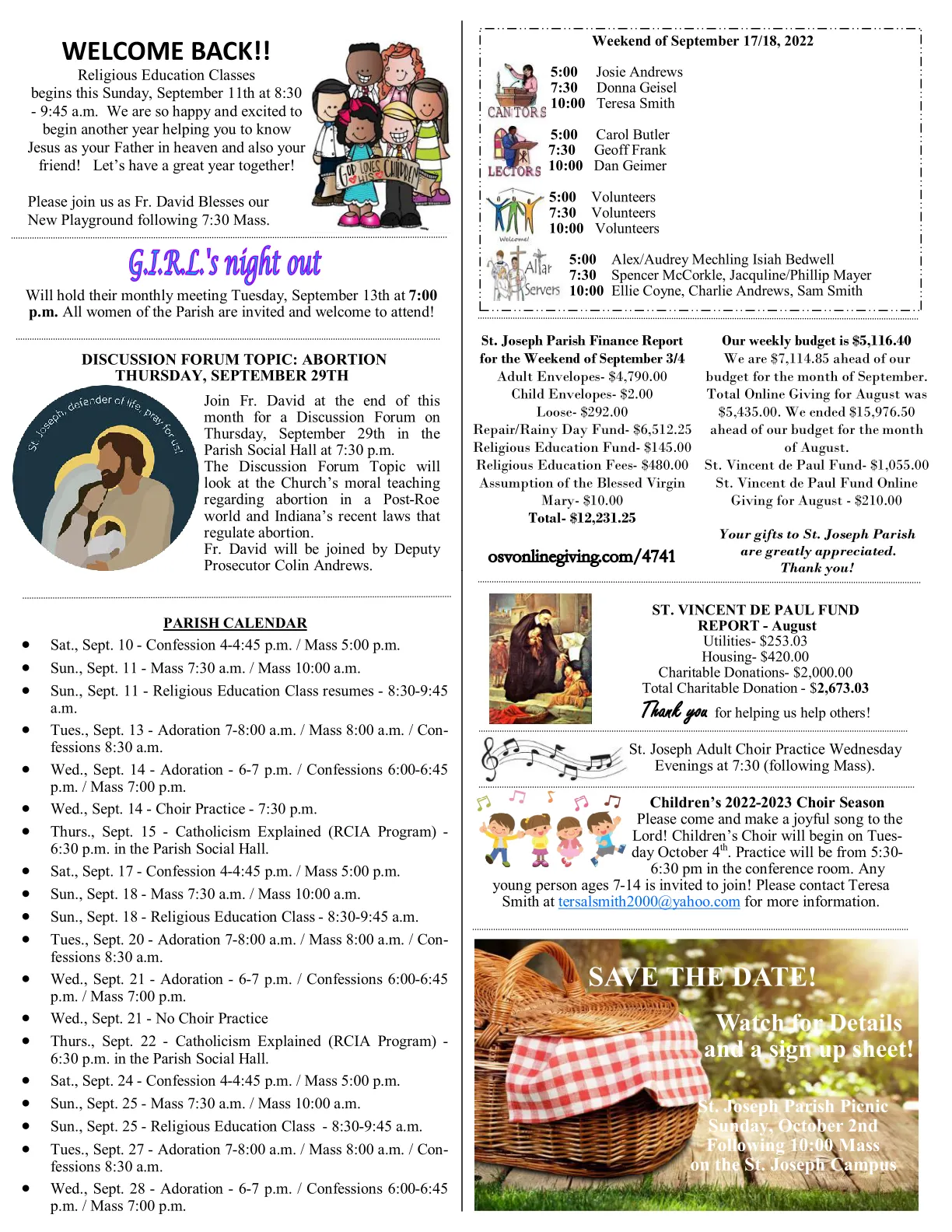 Sep 11, 2022 - Bulletin - Page 3