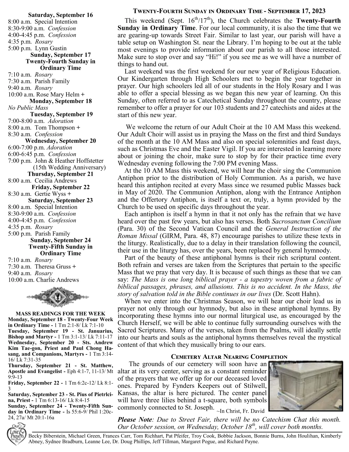 Sep 17, 2023 - Bulletin - Page 2