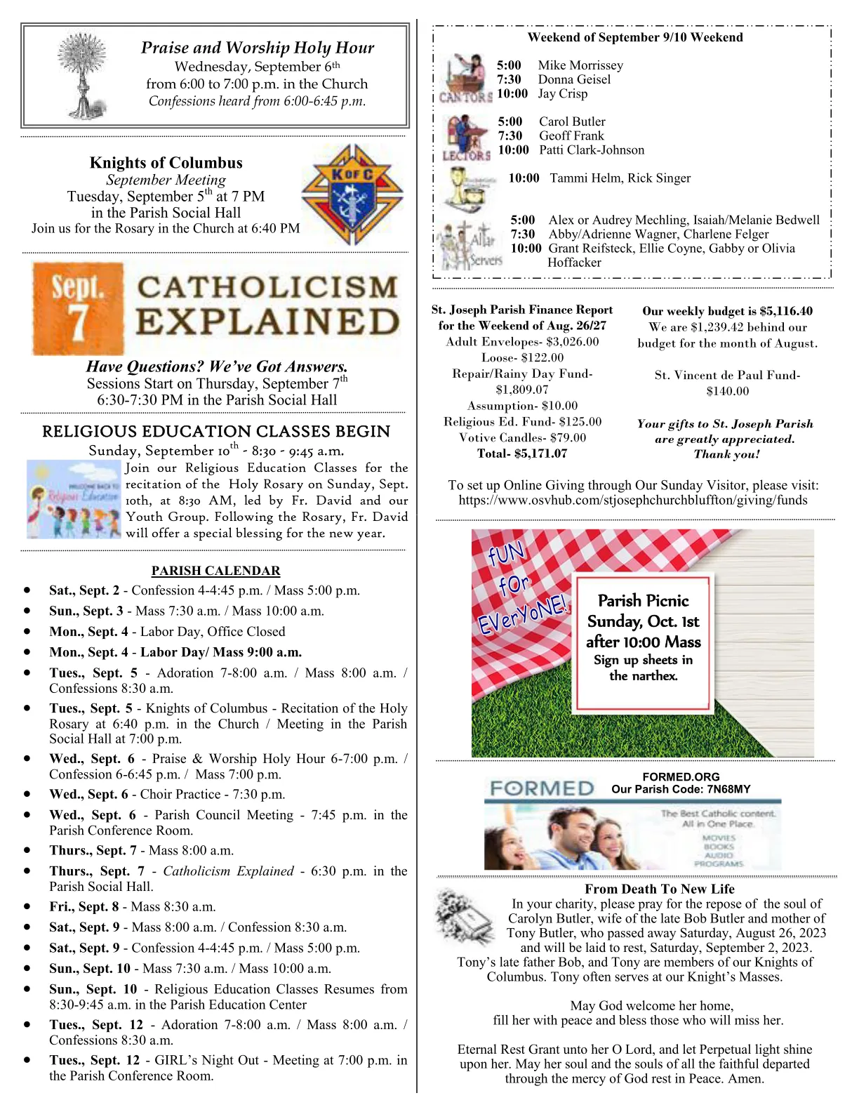 Sep 03, 2023 - Bulletin - Page 3