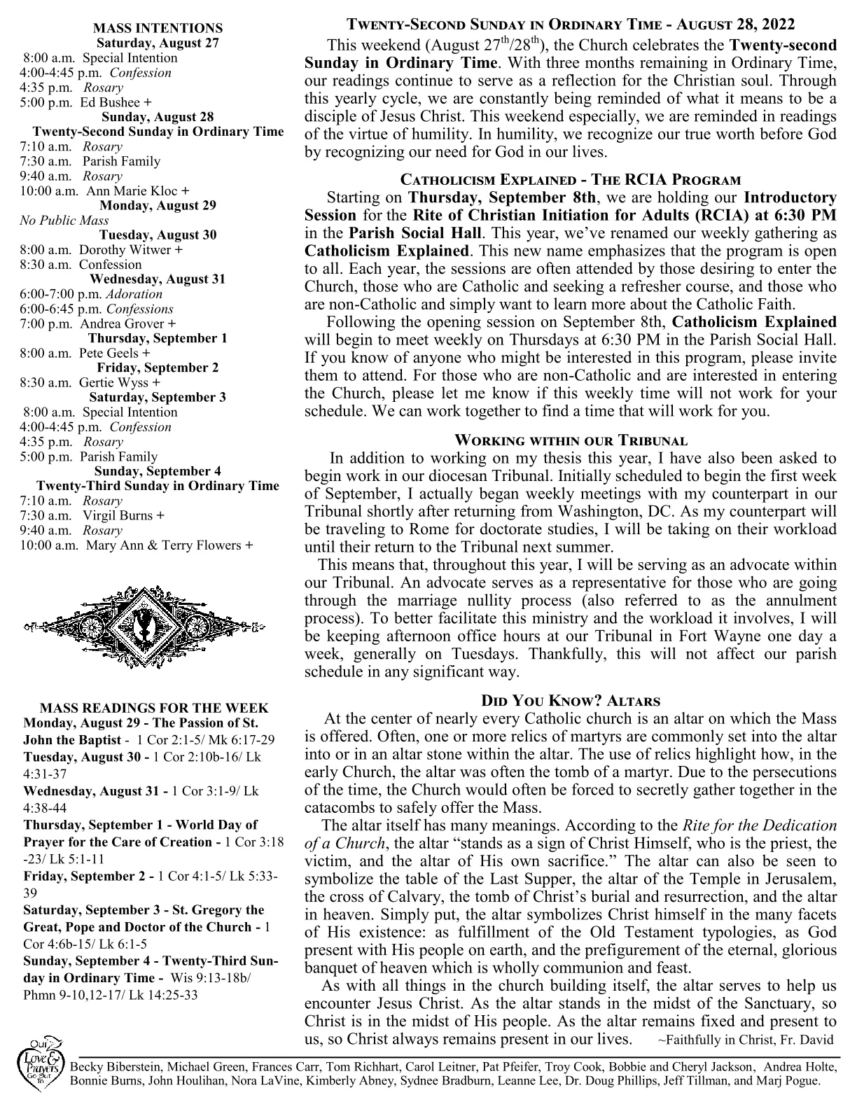 Aug 28, 2022 - Bulletin - Page 2